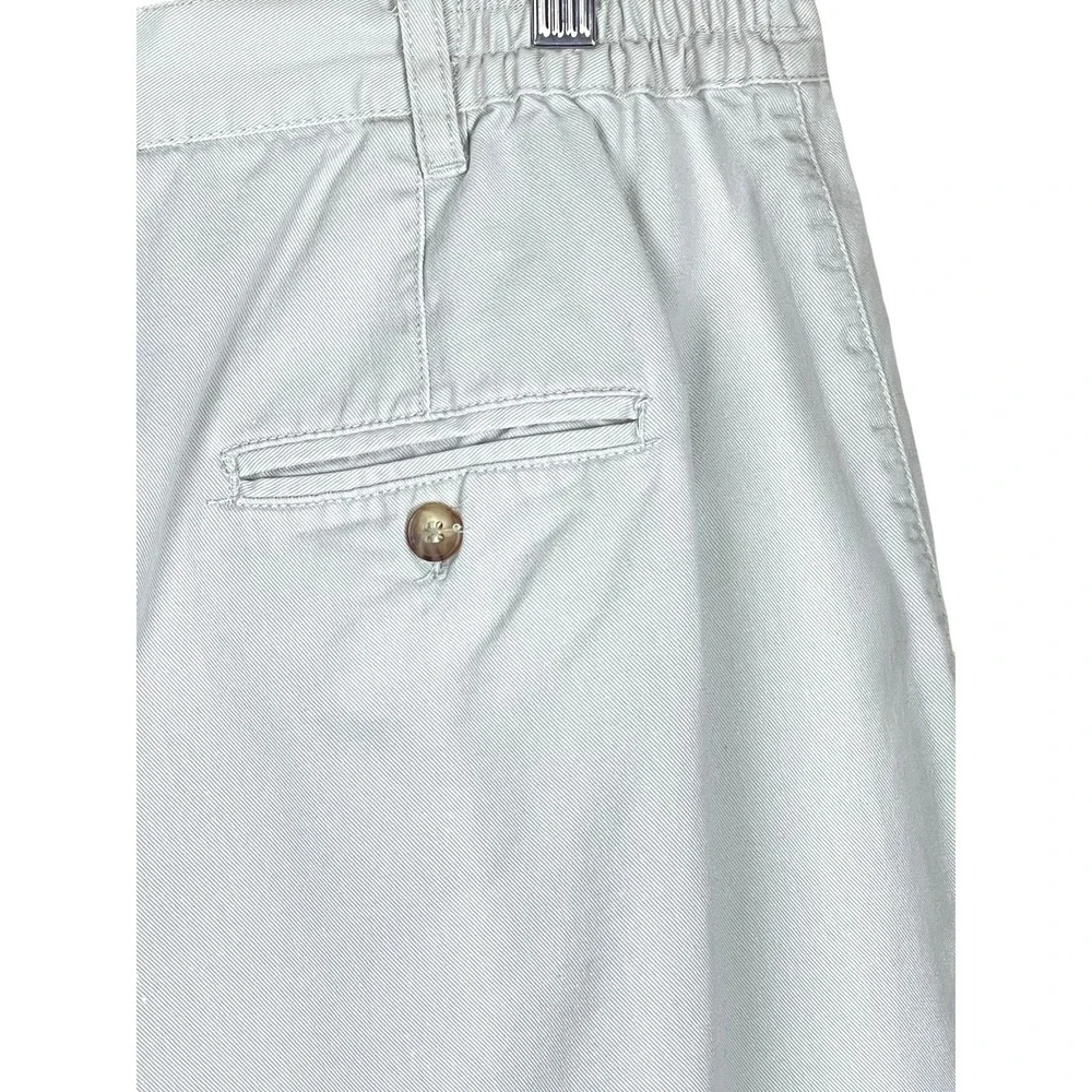 Jones New York Women Beige Pleated Shorts 16W Cotton Elastic Waist Casual‎